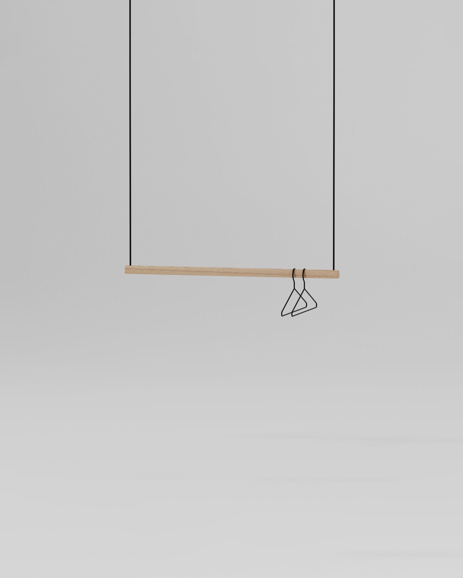 Wooden retail clothing racks