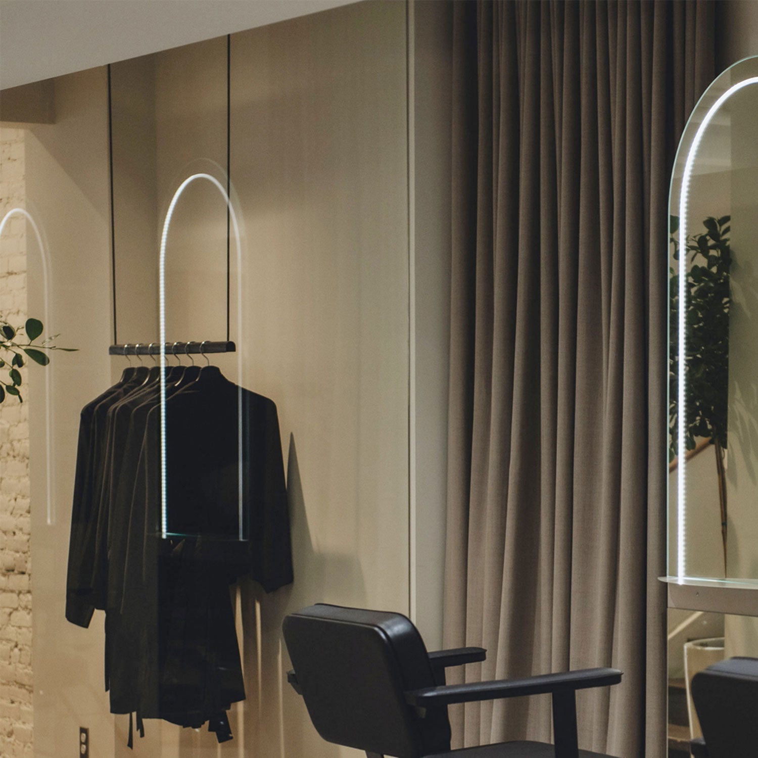 Hanging Racks for Salon Smocks via | Salon Cape Rack – KROFT