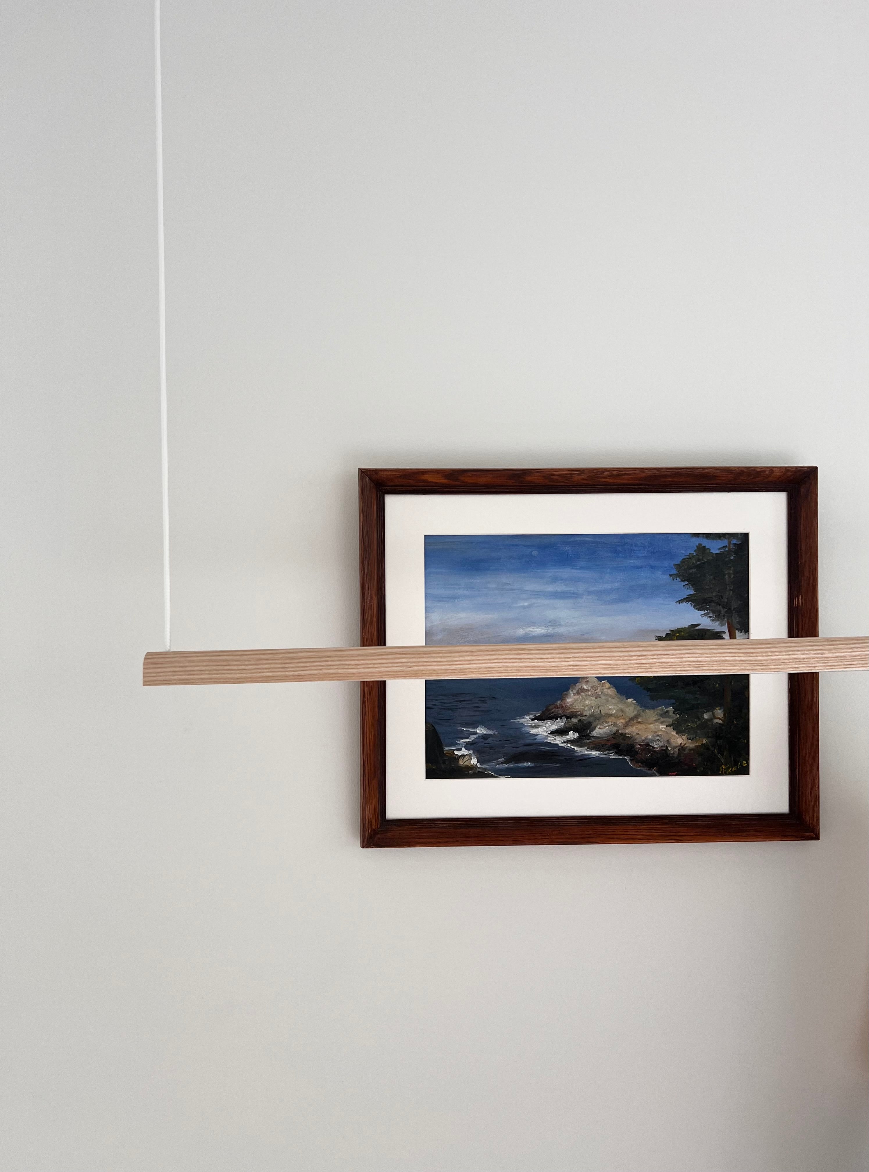 Ceiling Clothing Rack - Wood