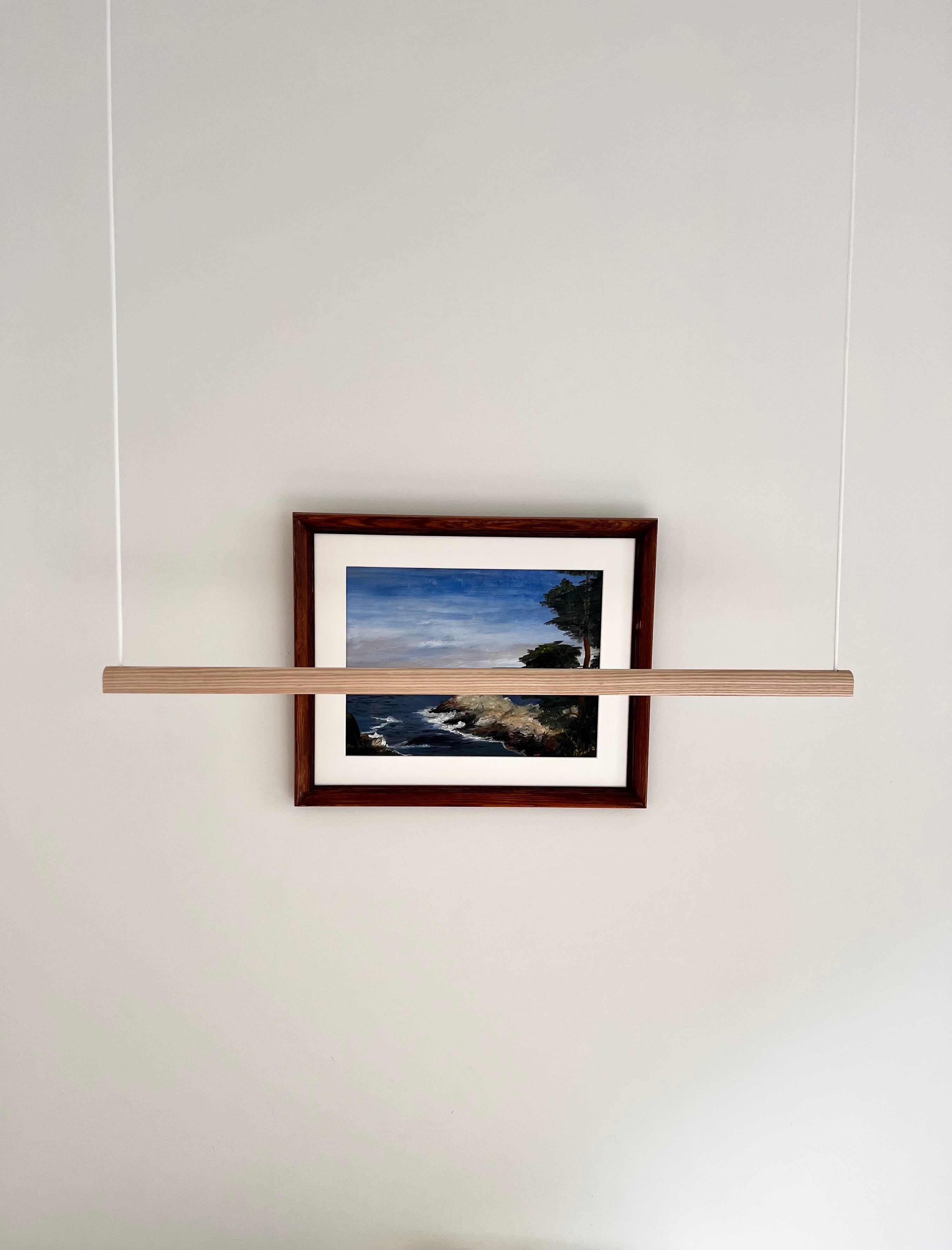 Ceiling Clothing Rack - Wood