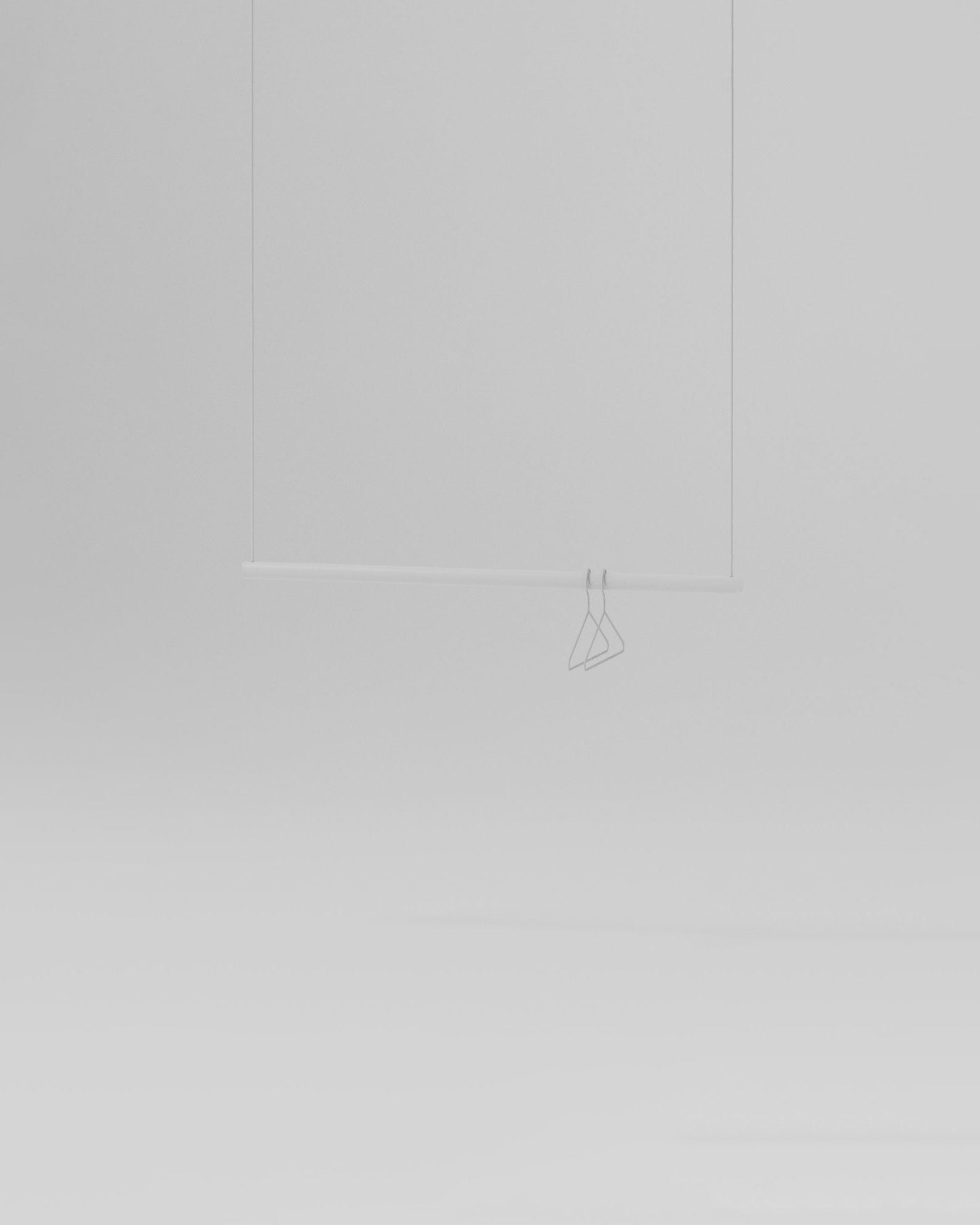White garment racks