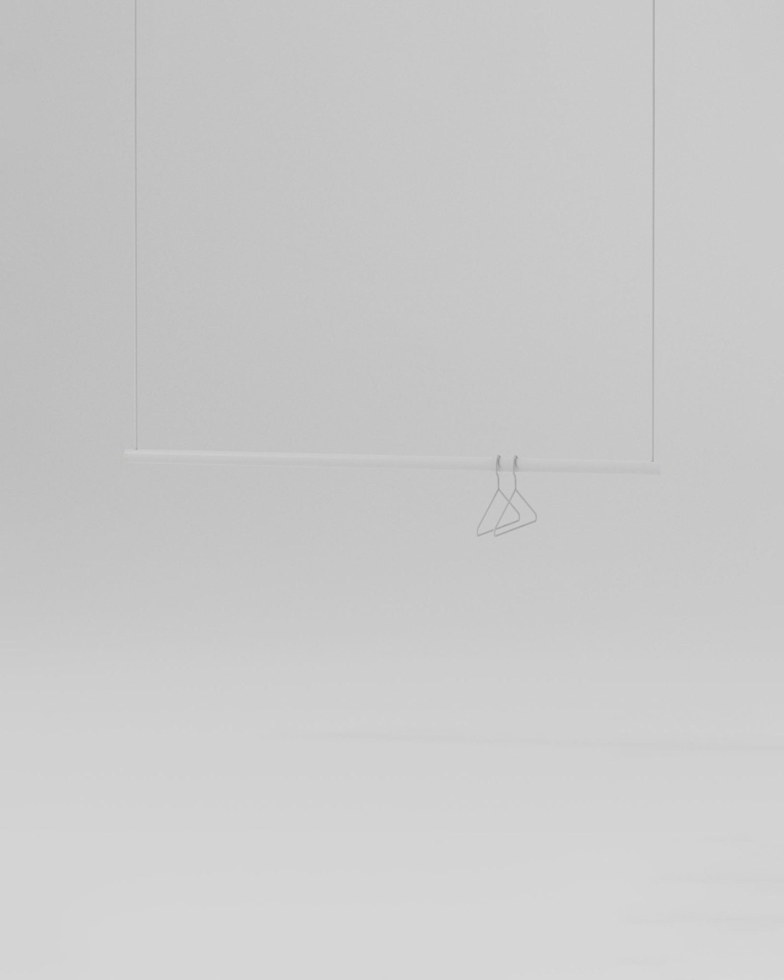 Garment racks in white