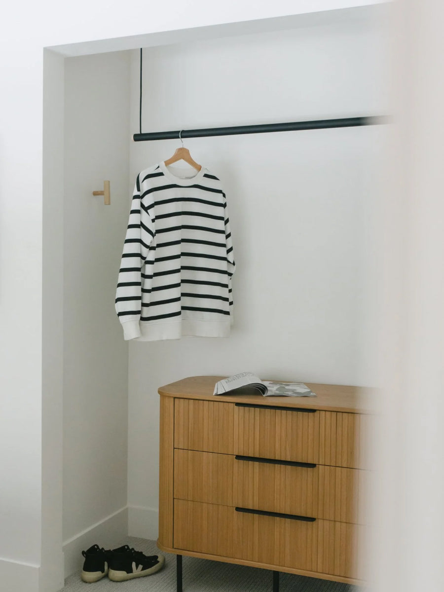 Ceiling Clothing Rack - Black
