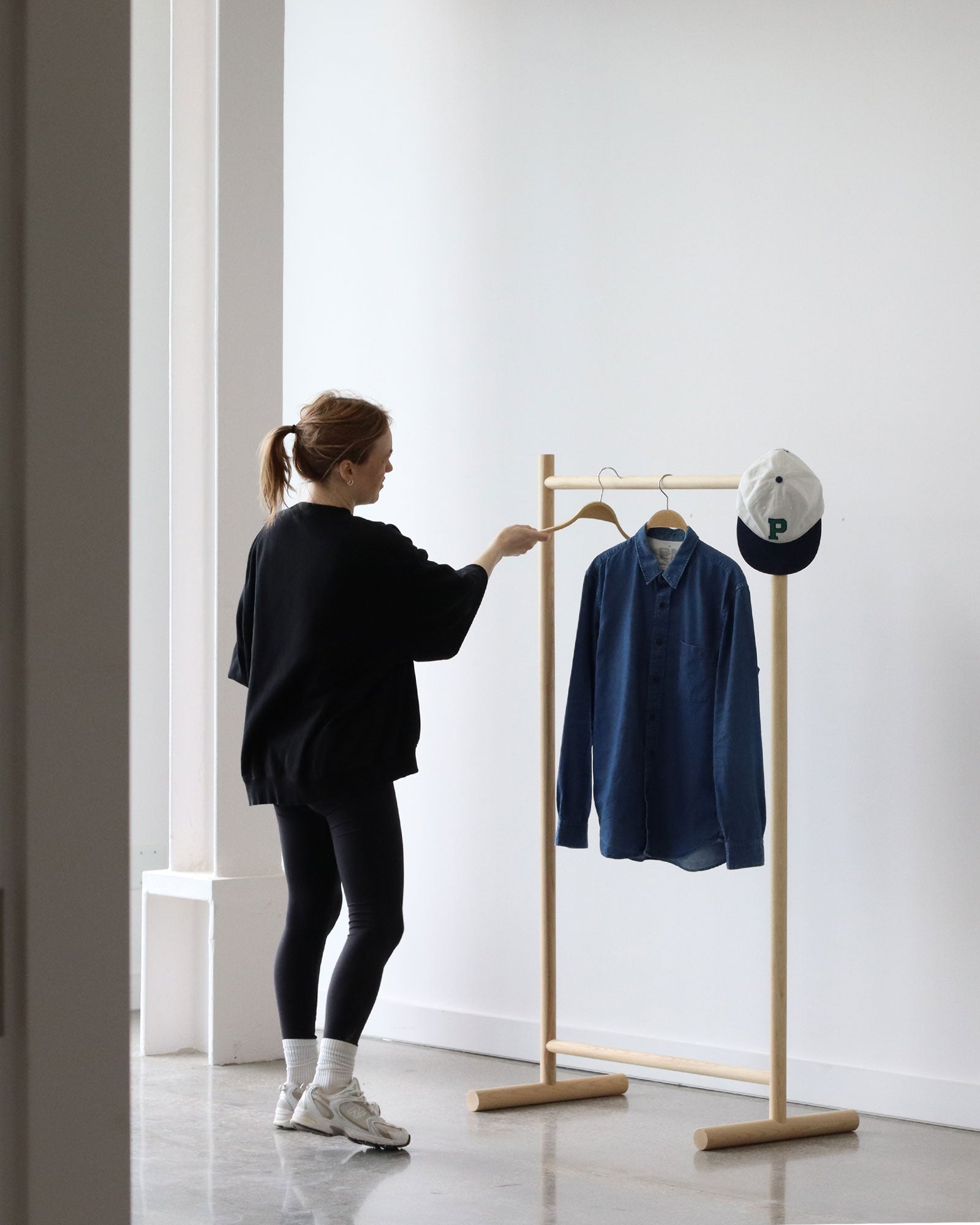 Wooden Garment Rack in Ash