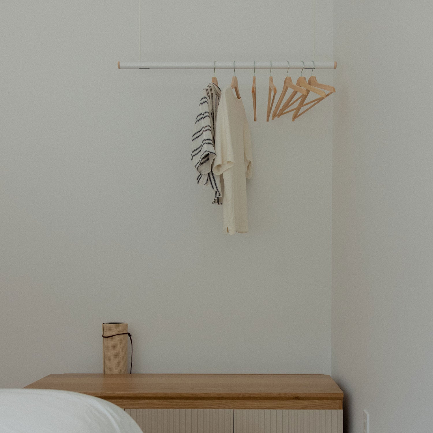 White Hanging Rack from the Ceiling