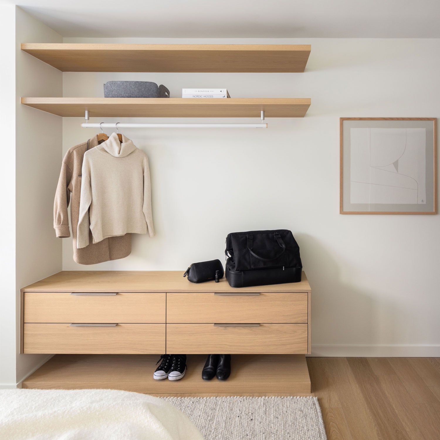 White Hanging Clothes Rack Retail